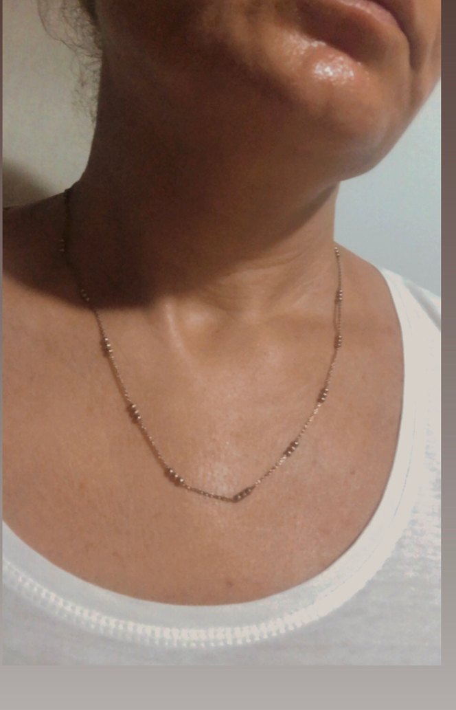 Bej Zincir Detaylı Kadın El Zinciri ve kolyesi - Görsel 4