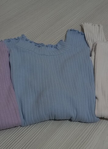 12-13 Yaş Beden çeşitli Renk Lcw xsıde genç kız bluz.3 lü fiyatıdır 