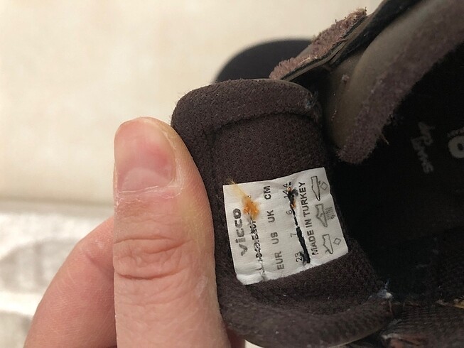23 Beden kahverengi Renk Çocuk bot 23 numara