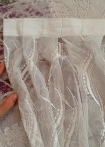 İşlemeli Beyaz Bohem Tül Perde - Görsel 7