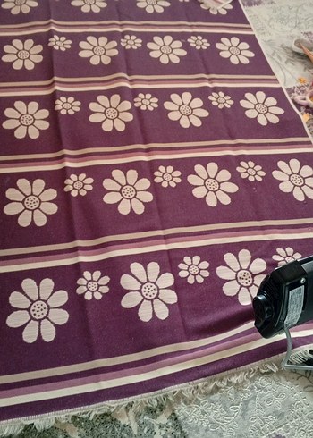 Çiçek Desenli Mor Renkli halı örtüsü 4.5 metre kare - Görsel 3
