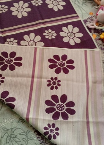 Çiçek Desenli Mor Renkli halı örtüsü 4.5 metre kare - Görsel 6