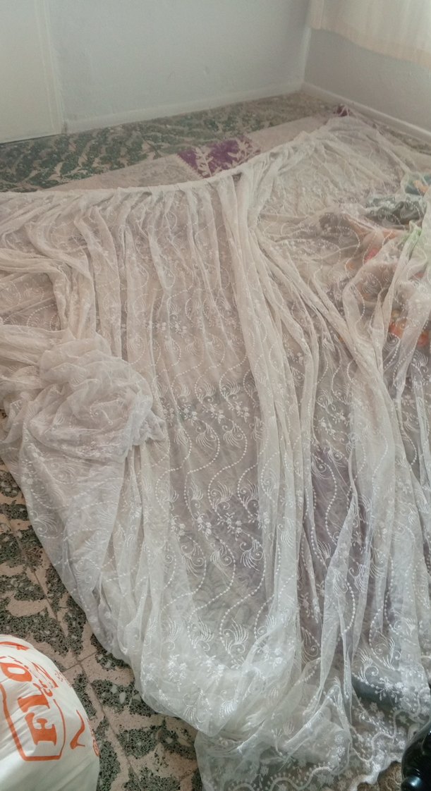 İşlemeli Beyaz Bohem Tül Perde - Görsel 3