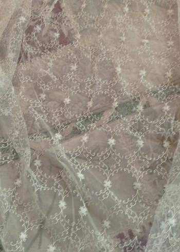 Bohem Beyaz Dantel Tül Perde - Görsel 4