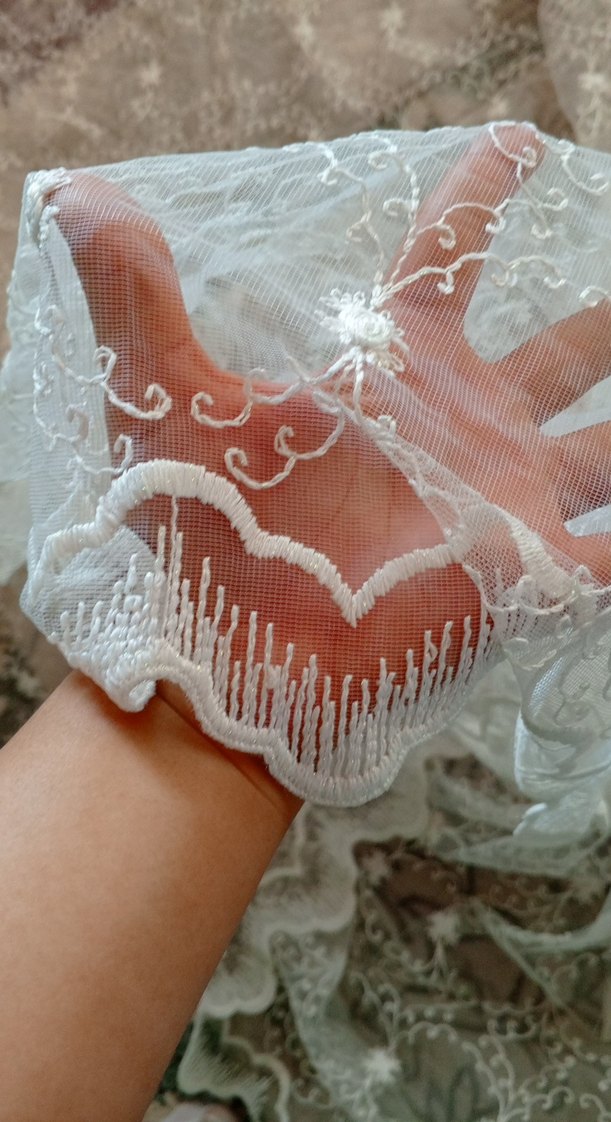 Bohem Beyaz Dantel Tül Perde - Görsel 5