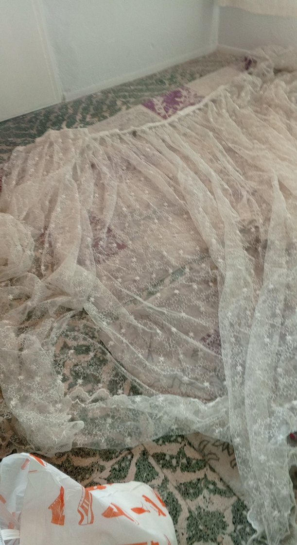 Bohem Beyaz Dantel Tül Perde - Görsel 2