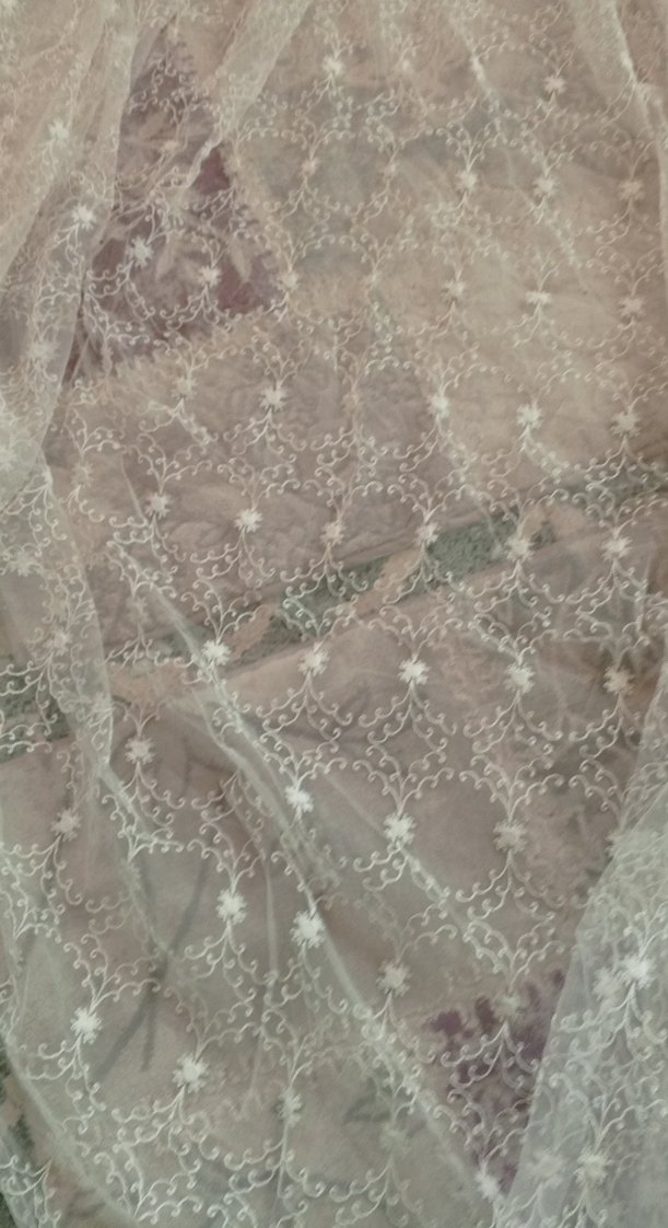 Bohem Beyaz Dantel Tül Perde - Görsel 4