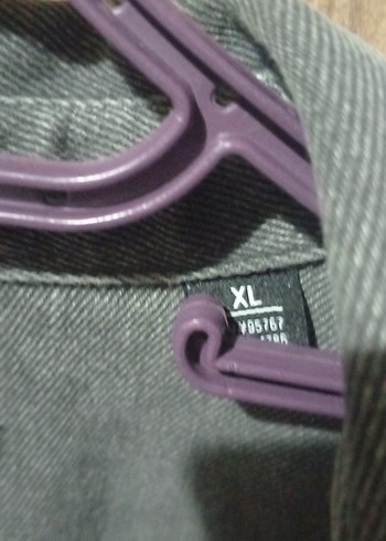 Gri Denim Erkek kot ceket Düğmeli, Salaş Kesim - Görsel 9