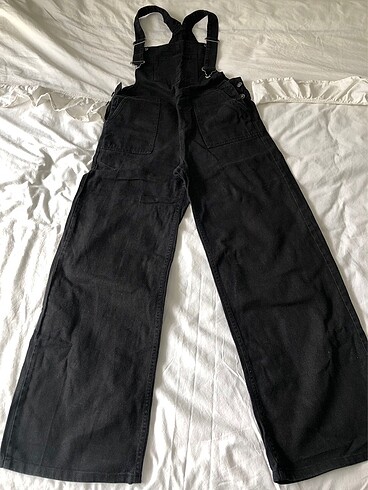 36 Beden Uzun Denim Tulum Salopet