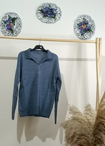 universal Beden Polo yaka basic triko kazak