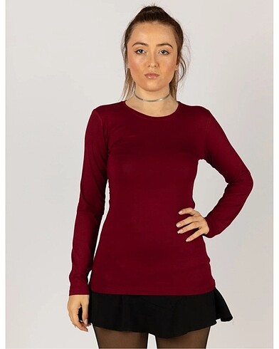 Bordo Bisiklet Yaka Basic Body Badi Bady