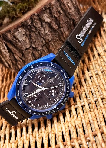 Swatch Omega Speedmaster Erkek Spor Saat Mavi