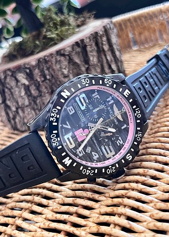 Seiko Breitling Saat Pembe Detaylı Renkli Erkek Saat