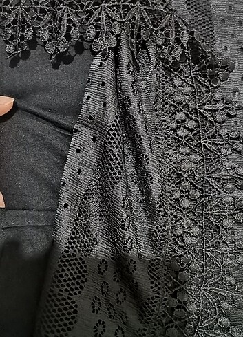 m Beden siyah Renk Dantel Detaylı Kolsuz Bluz