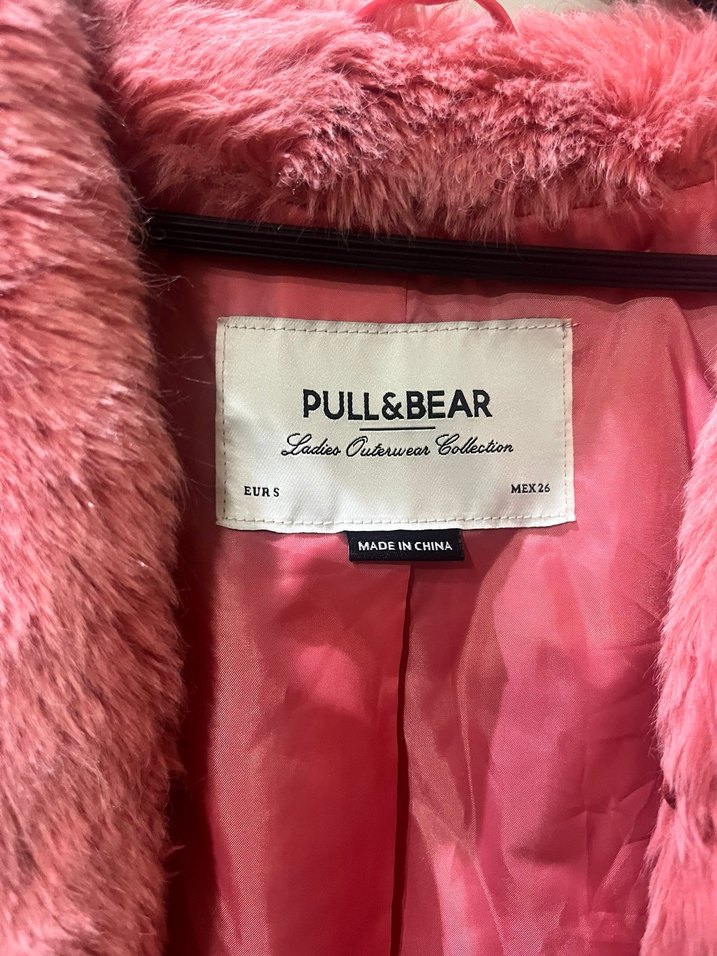 Pembe Midi Suni Kürk Ceket - Görsel 2