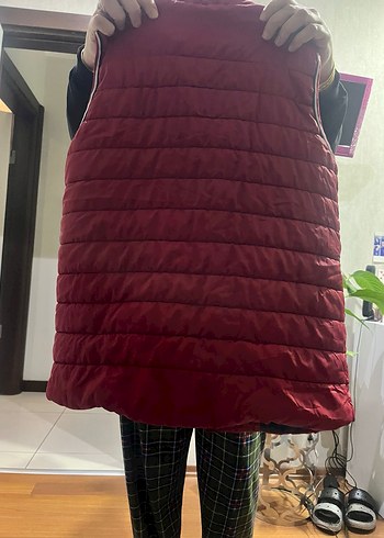 Erkek Bordo Fermuarlı Yelek - Görsel 2