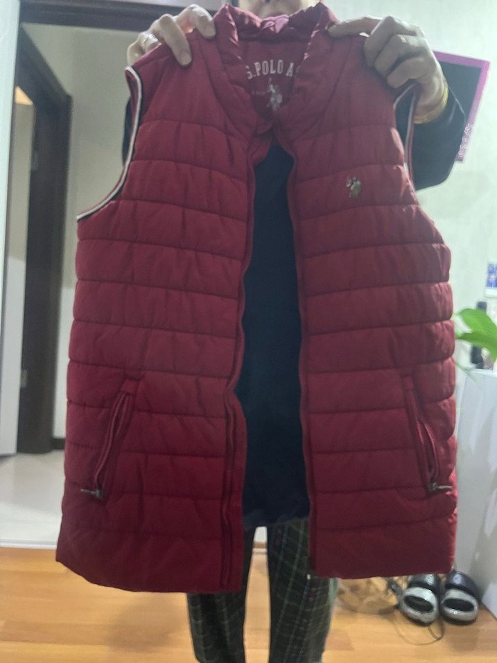 Erkek Bordo Fermuarlı Yelek - Görsel 3