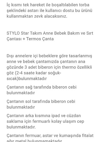 Beden bordo Renk bebek bakım çantası