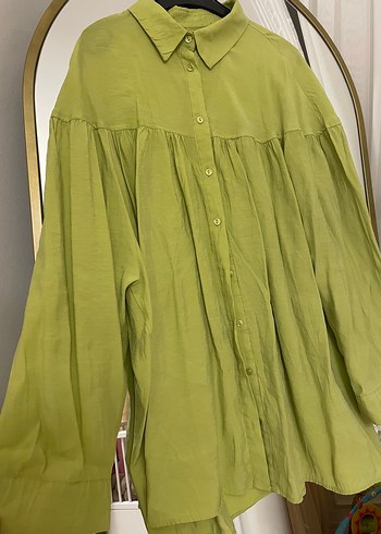 Yeşil Bohem Düğmeli Gömlek - Görsel 2
