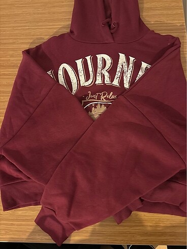 m Beden Kadın Mavi marka bordo sweatshirt