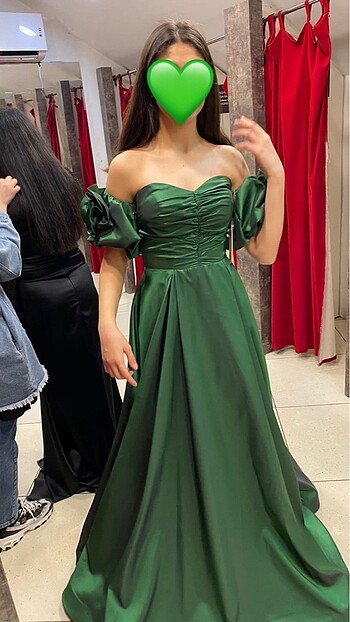Yeşil prenses model abiye