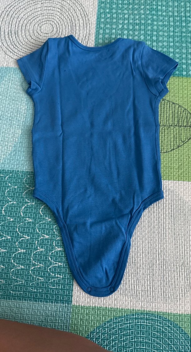 Mavi Kısa Kollu Bebek Body - Görsel 2