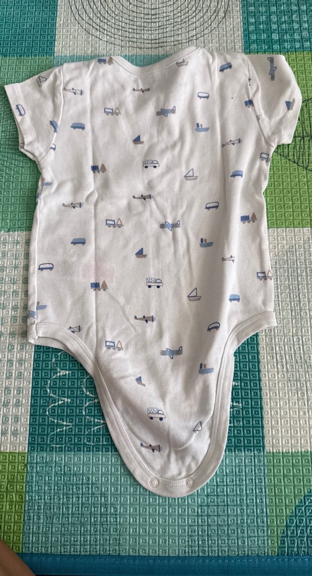 Erkek Bebek Beyaz Kısa Kollu Pamuklu Body - Görsel 2