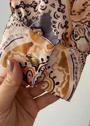 Zara Bohem Uzun Kollu Desenli Tunik