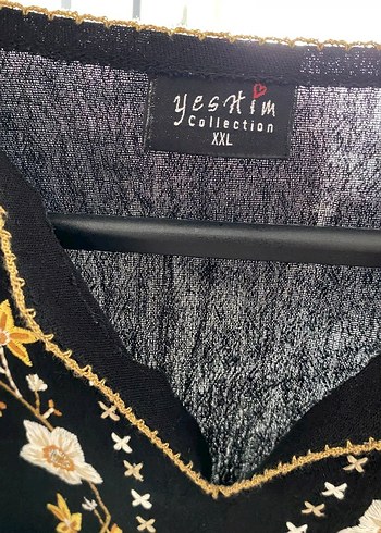 Zara Nakışlı Siyah Bohem Kadın Bluz