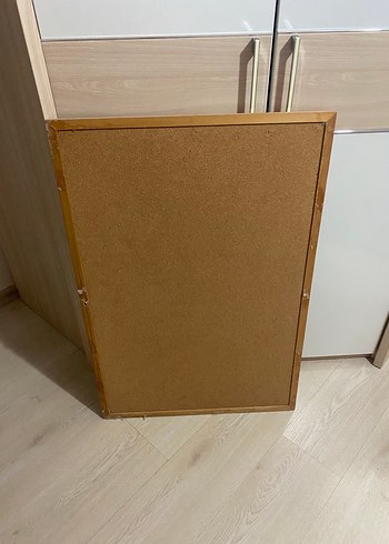 Bej Parlak Çerçeveli Mantar Pano - Görsel 2