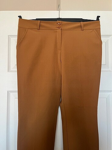 44 Beden kahverengi Renk Kumaş Pantalon