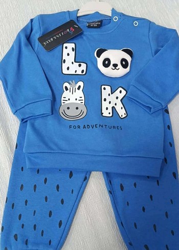 Mavi Baskılı Erkek Bebek Takımı - Görsel 2