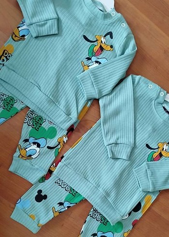 Bebek Erkek Renkli Baskılı Streetwear Takım - Görsel 2