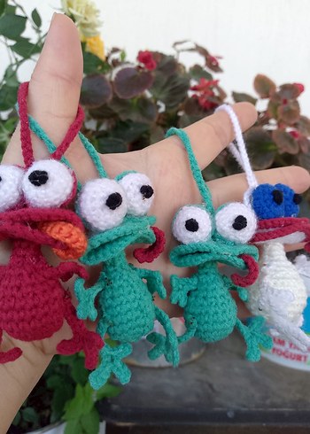 Renkli Örgü Karakter Anahtarlık Seti - Görsel 4