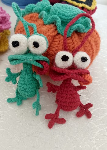 Renkli Örgü Karakter Anahtarlık Seti - Görsel 2