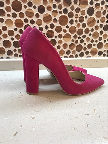 Diğer Pembe nubuk stiletto