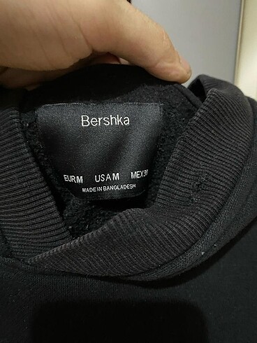 m Beden Bershka erkek kapüşonlu swet