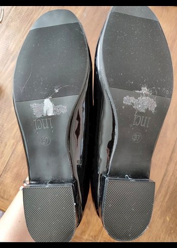 Siyah Rugan Tokalı Kadın Topuklu Babet - Görsel 6