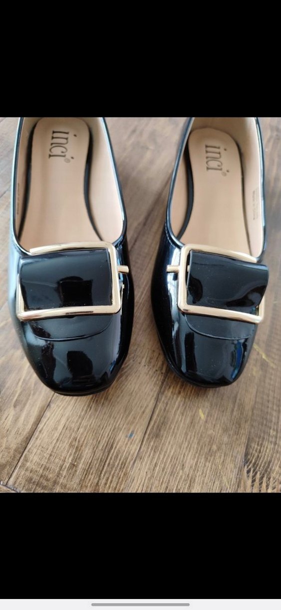 Siyah Rugan Tokalı Kadın Topuklu Babet - Görsel 2