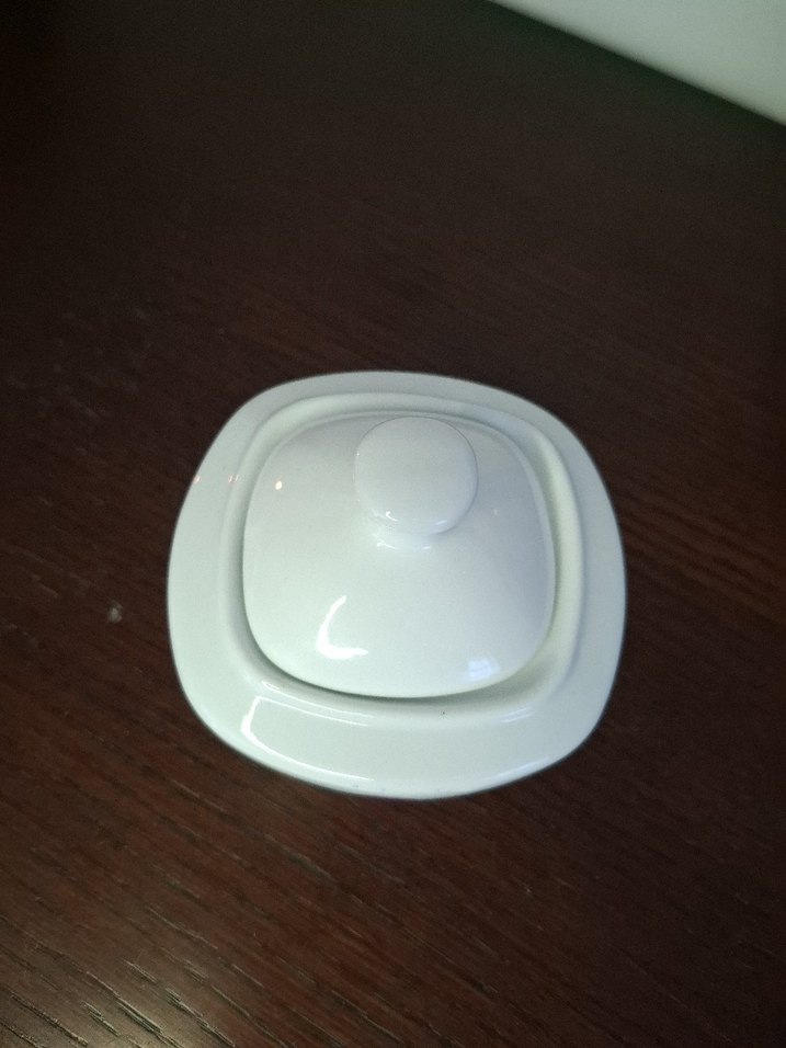 Çiçek Desenli Beyaz Kapaklı Seramik Şekerlik - Görsel 5