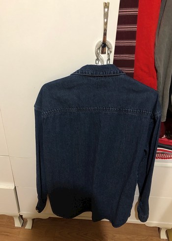 Düğmeli Lacivert Kadın Denim Ceket - Görsel 2