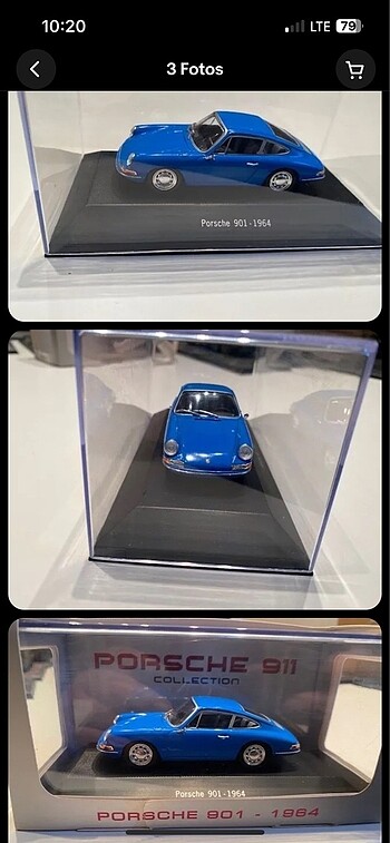 1:43 Porsche 901, mavi, Altaya, 1964