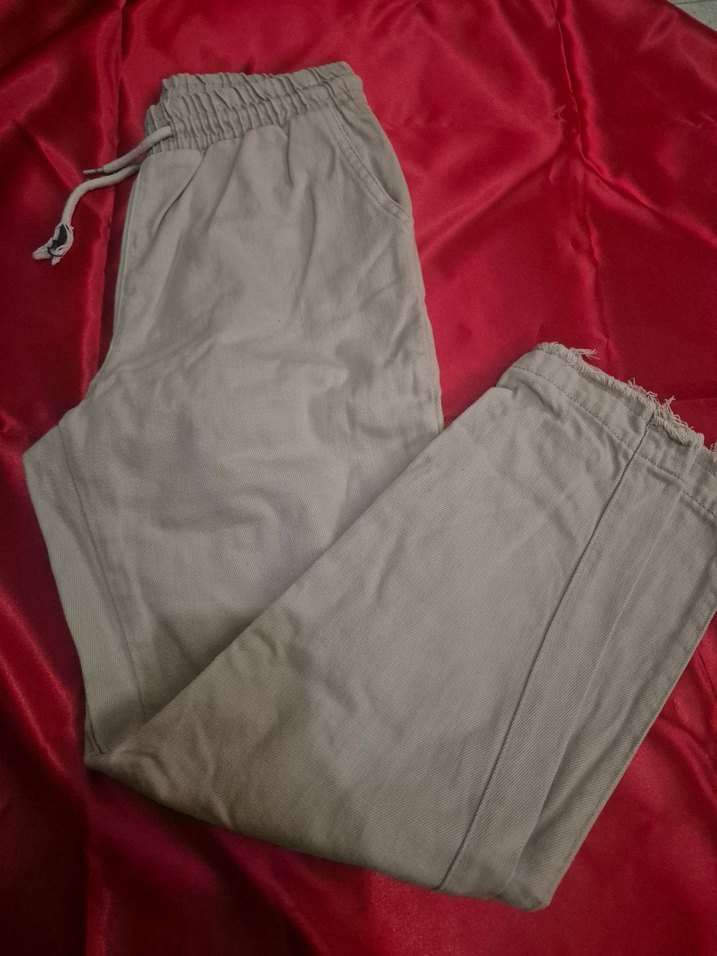 Bej Günlük lastikli pantolon - Görsel 4