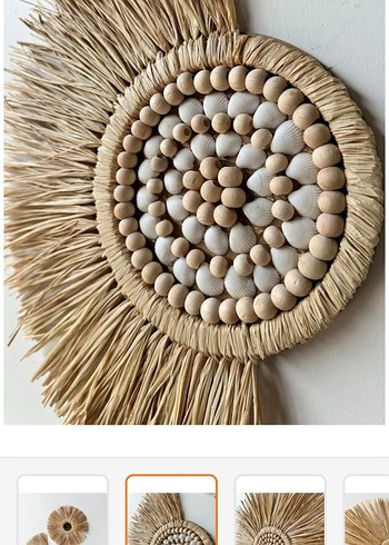 doğal el yapımı 3'lü duvar dekoru - Görsel 2