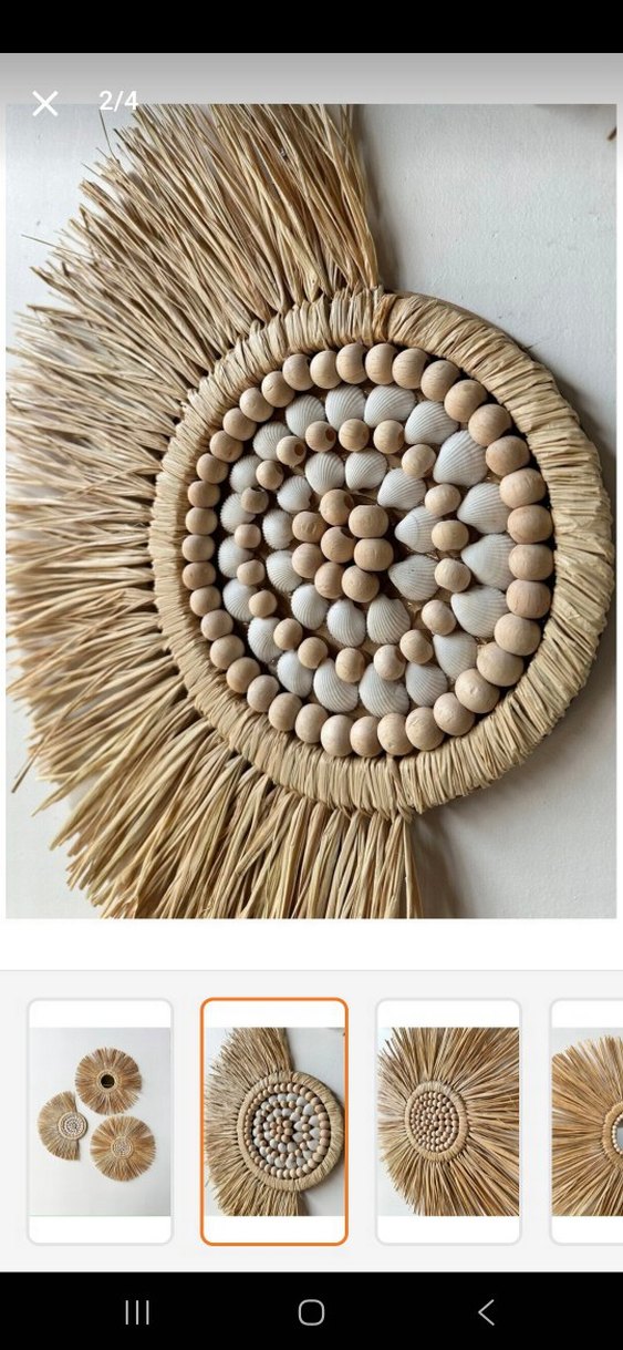 doğal el yapımı 3'lü duvar dekoru - Görsel 2