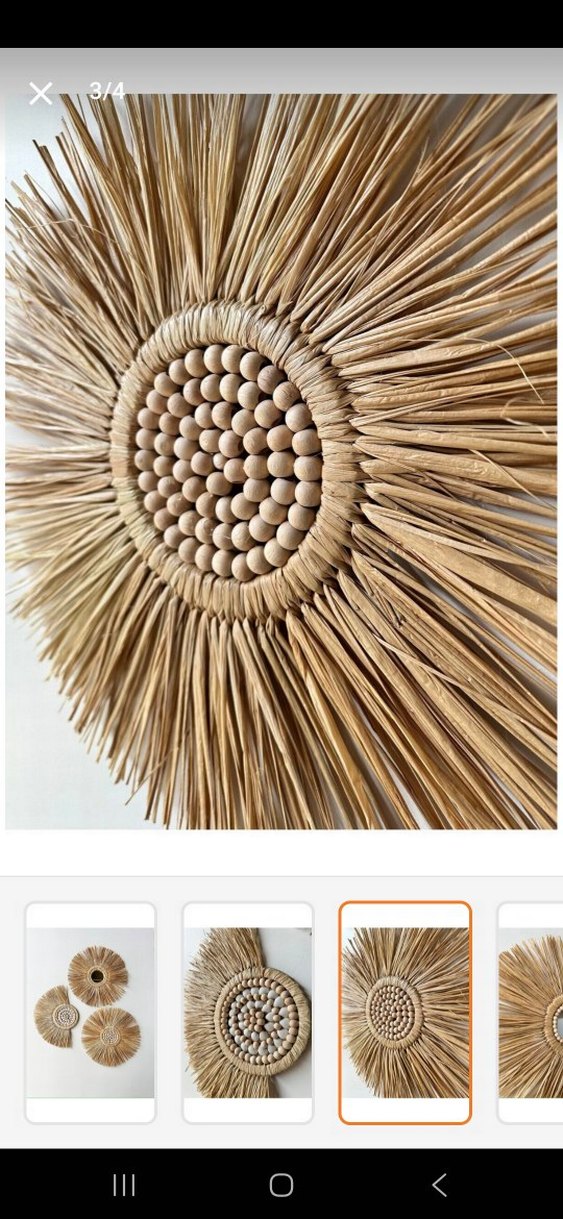 doğal el yapımı 3'lü duvar dekoru - Görsel 3