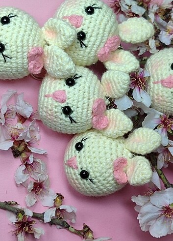  Beden Amigurumi tavşan anahtarlık