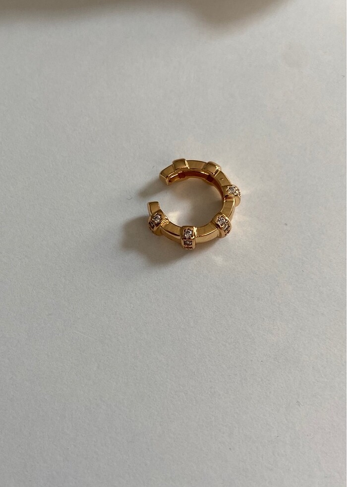 Taşlı kıkırdak küpe - Görsel 2