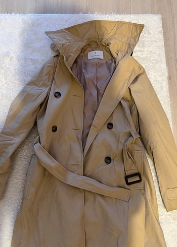 Stradivarius Bej Trençkot, Kemerli,