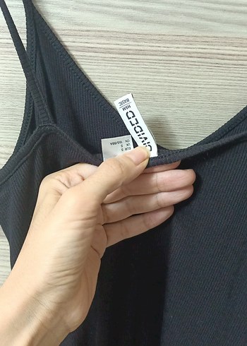 Siyah V Yaka Uzun İnce Elbise - Görsel 2